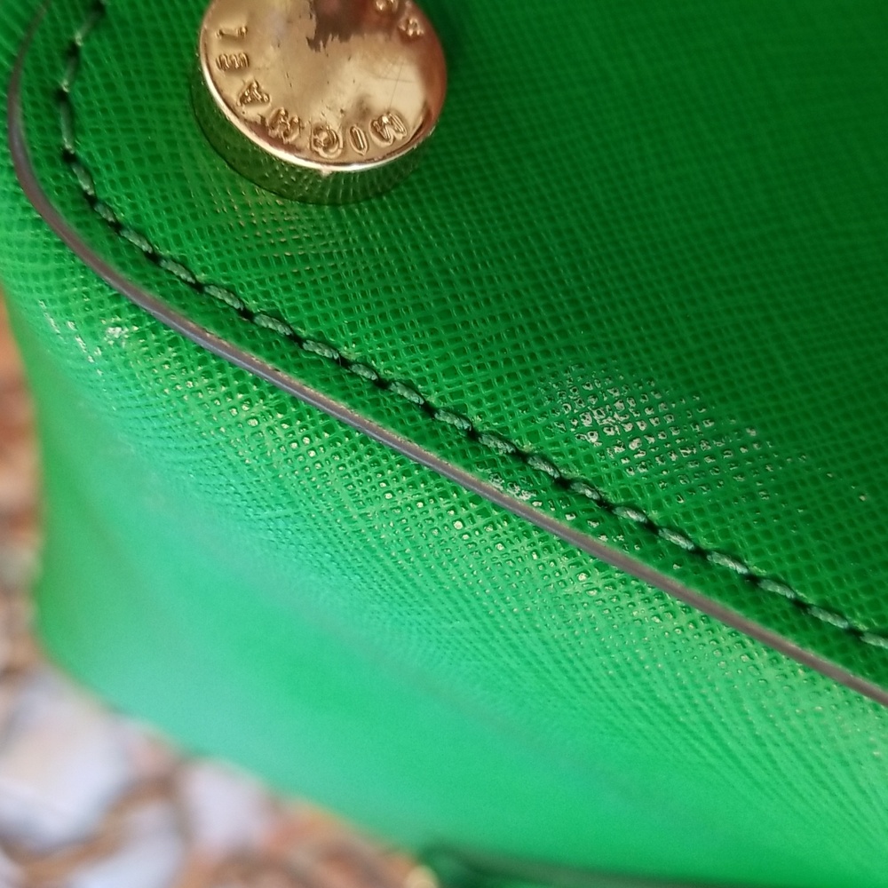 MICHAEL KORS Large MF TZ Tote Leather Palm GREEN - Picture 10 of 12